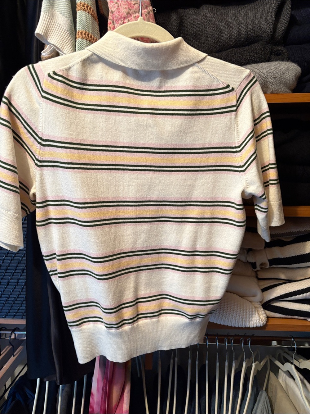 Reformation Campbell Cotton Polo Sweater - size small - Picture 10 of 10